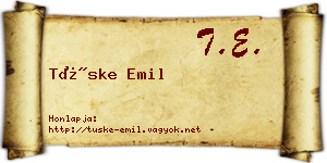 Tüske Emil névjegykártya