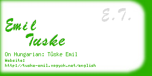emil tuske business card