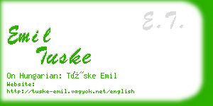 emil tuske business card